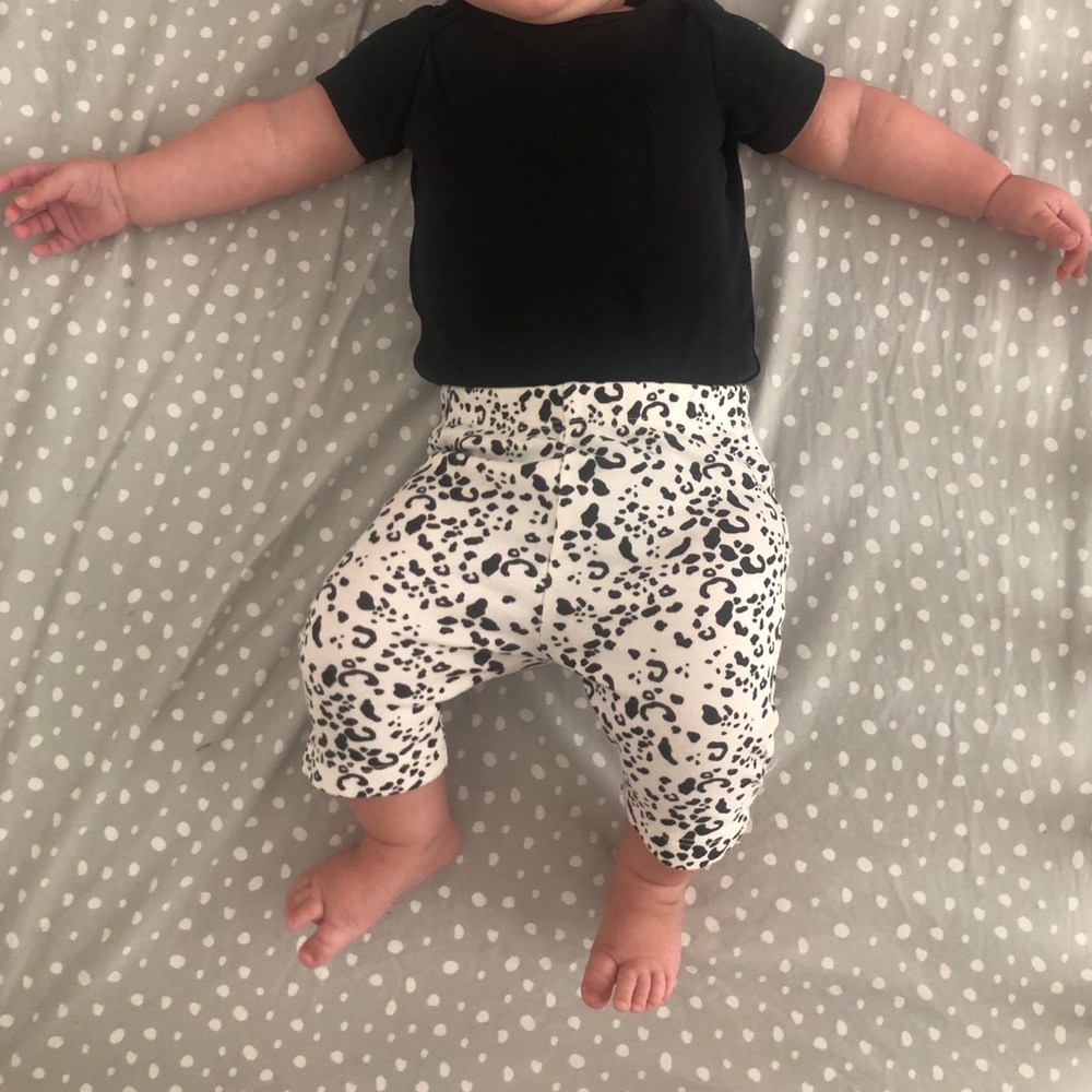 Black and White Leopard Pants